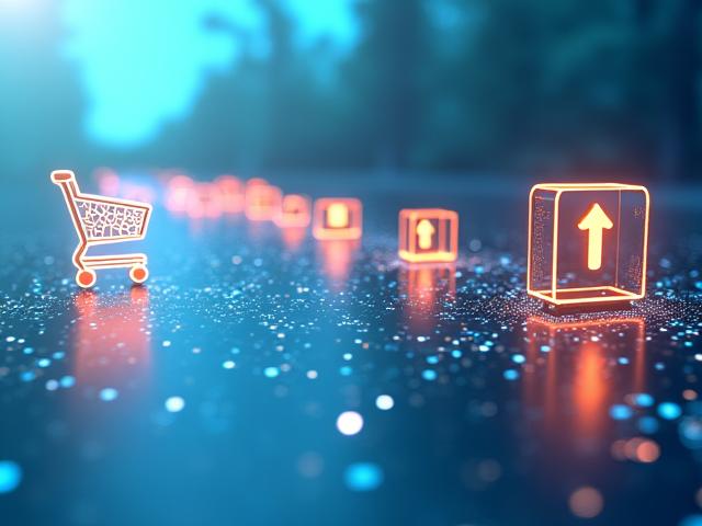 Dynamische Darstellung des Paketflusses von Bestellung bis Lieferung