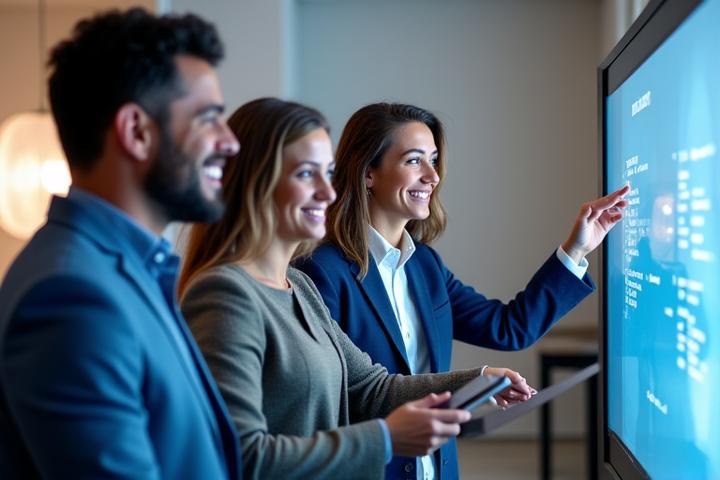 Das Team von CALYPTO CONTENT LTD im modernen Büro in Leigh-on-Sea, UK
